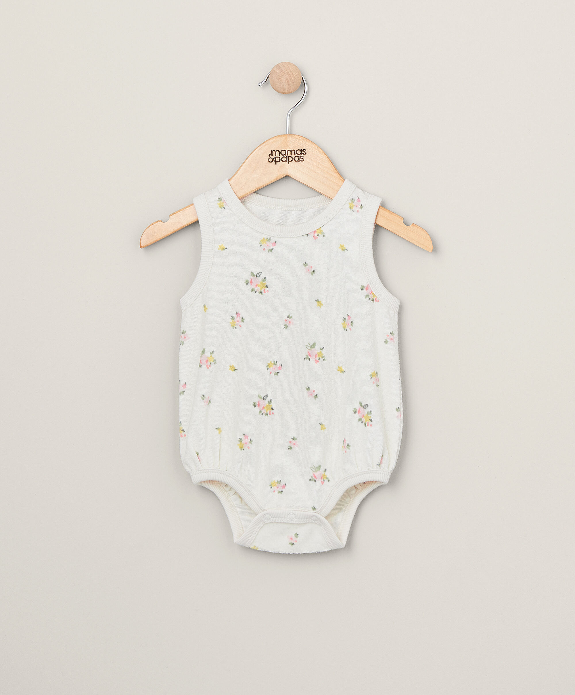 لباس قطعة واحدة من قماش مناشف بنقشة زهور