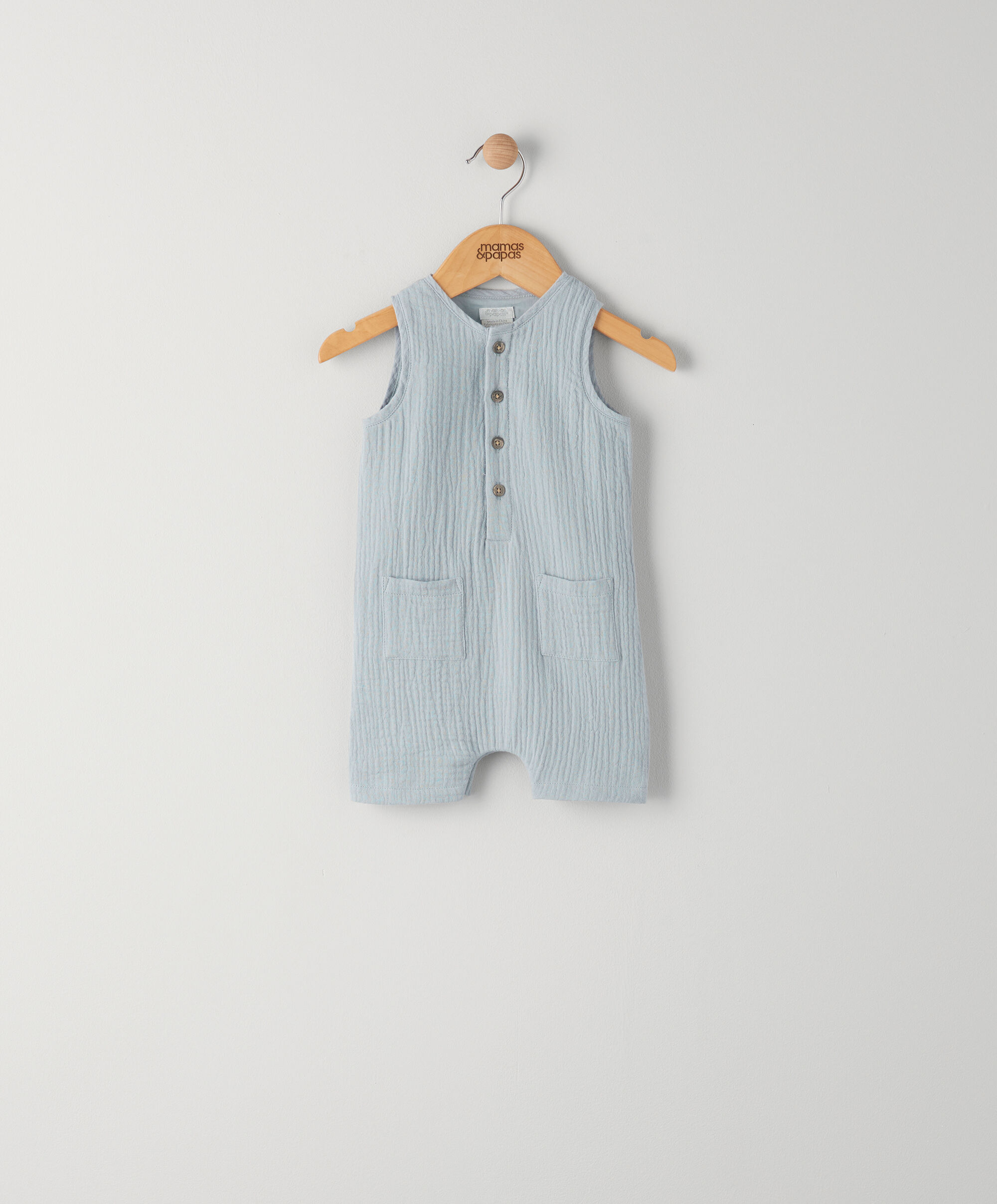 رومبر بدون أكمام مجعد - أزرق